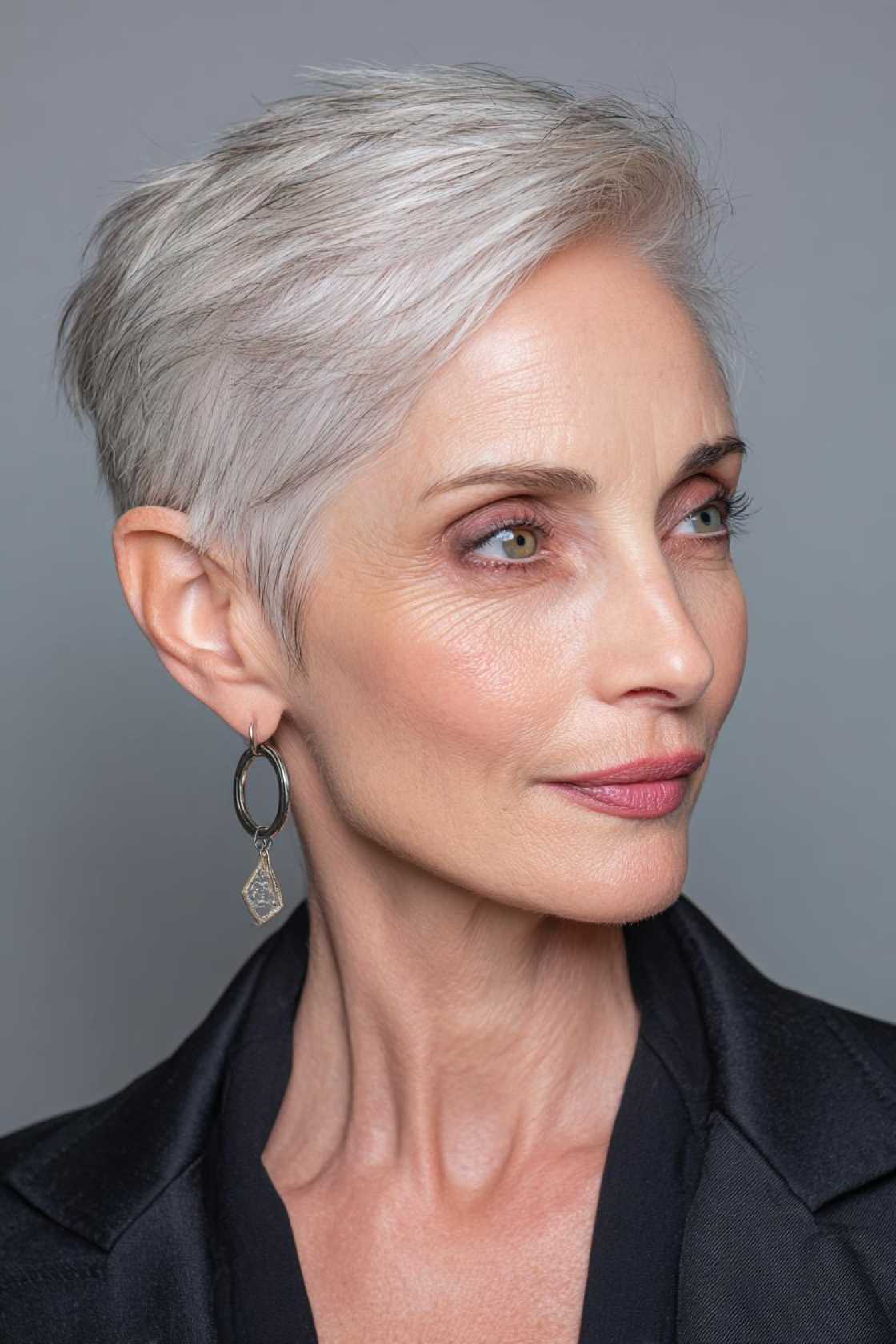 Liberate Your Locks: 15+ Chic Wash And Wear Haircuts for Women Over 50 (Effortless Style!). - 7. The Swept-Back Pixie