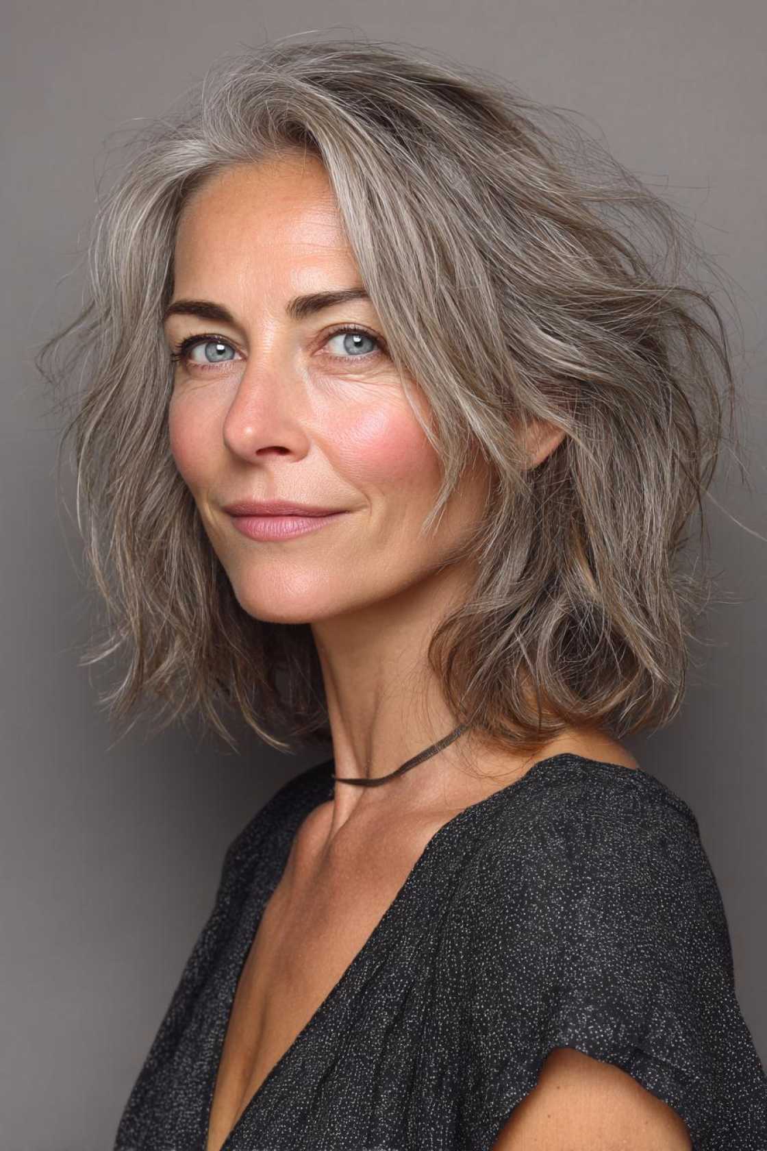 Liberate Your Locks: 15+ Chic Wash And Wear Haircuts for Women Over 50 (Effortless Style!). - 1. The Shaggy Lob