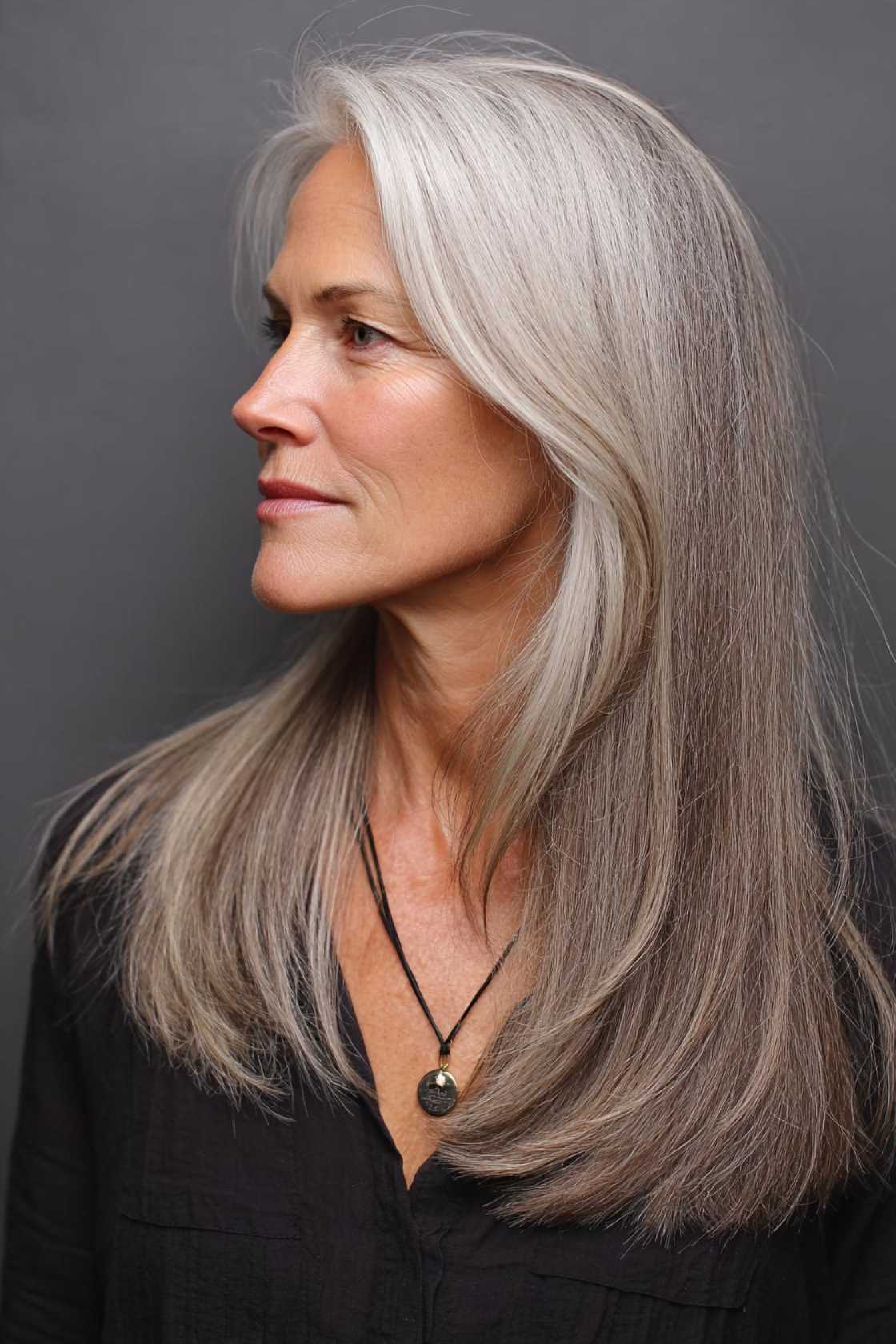 Long Hair, Don't Care (About Age!): 20+ Chic Long Hairstyle Ideas for Women Over 50. - 9. Long and Straight with Blunt Ends