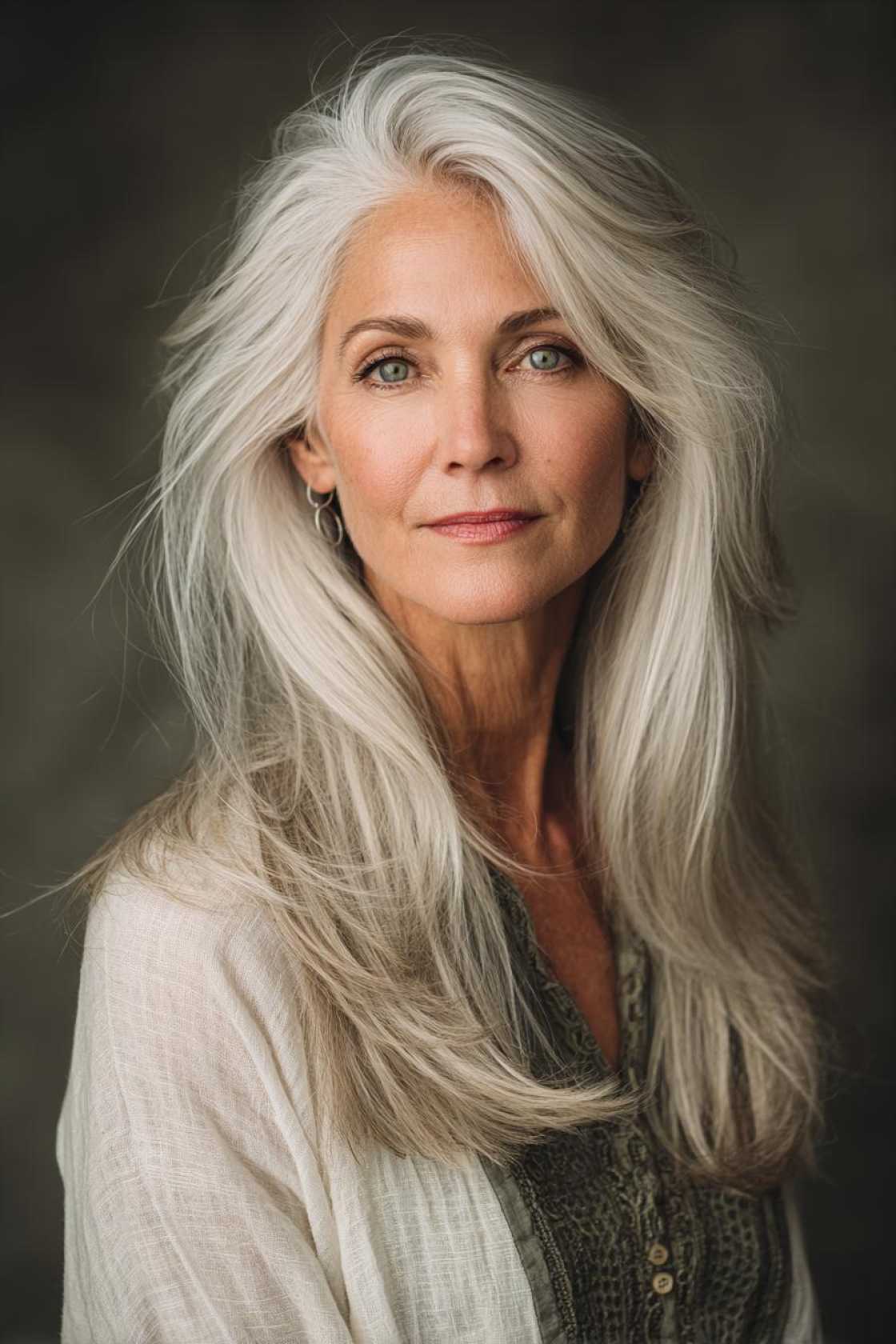 Long Hair, Don't Care (About Age!): 20+ Chic Long Hairstyle Ideas for Women Over 50. - 5. Long Hair with Feathered Layers