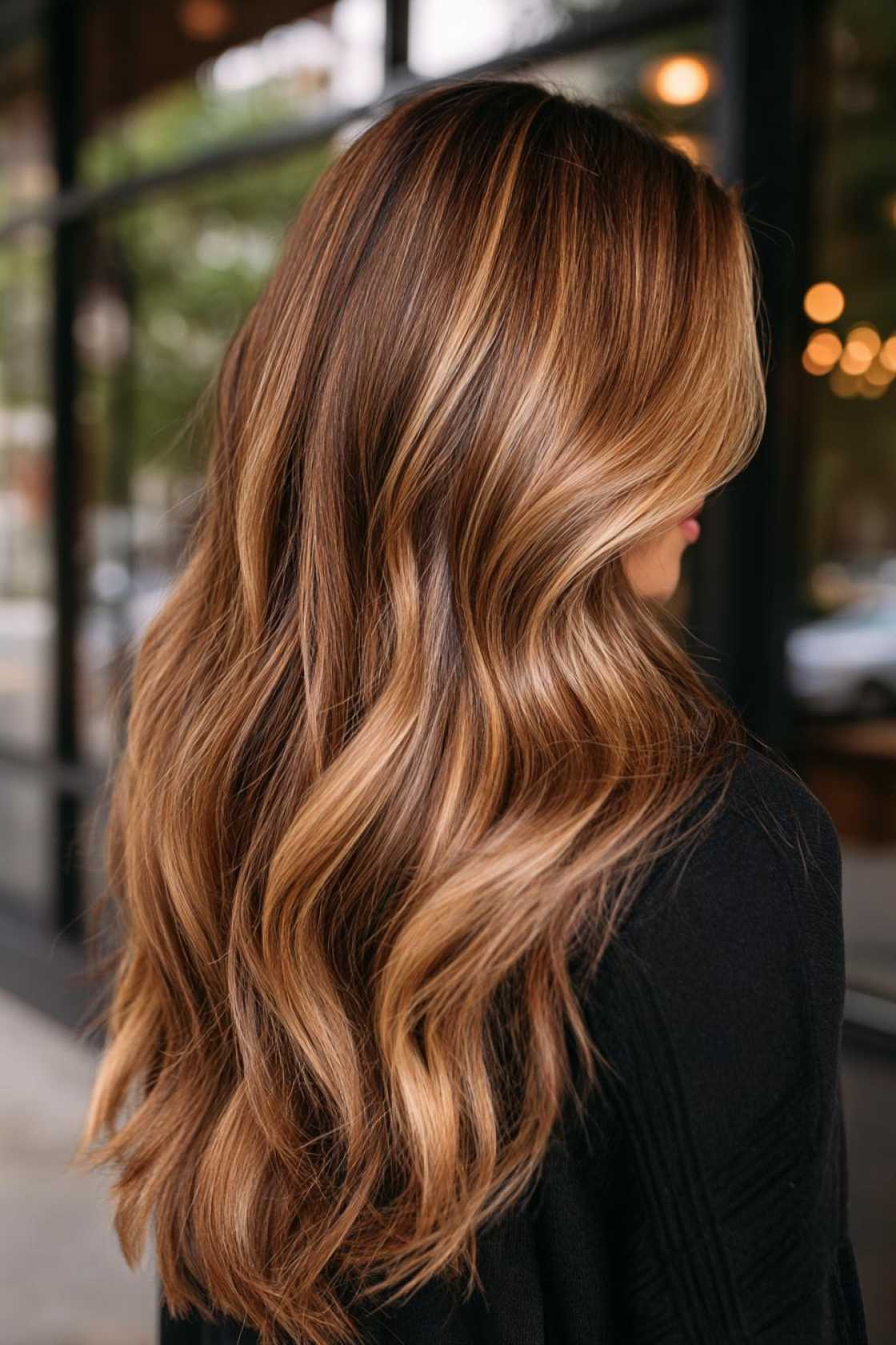 Natural & Radiant: 15+ Dirty Blonde Hair with Highlights for a Lived-In Look. - 15. Caramel Ribbon Highlights