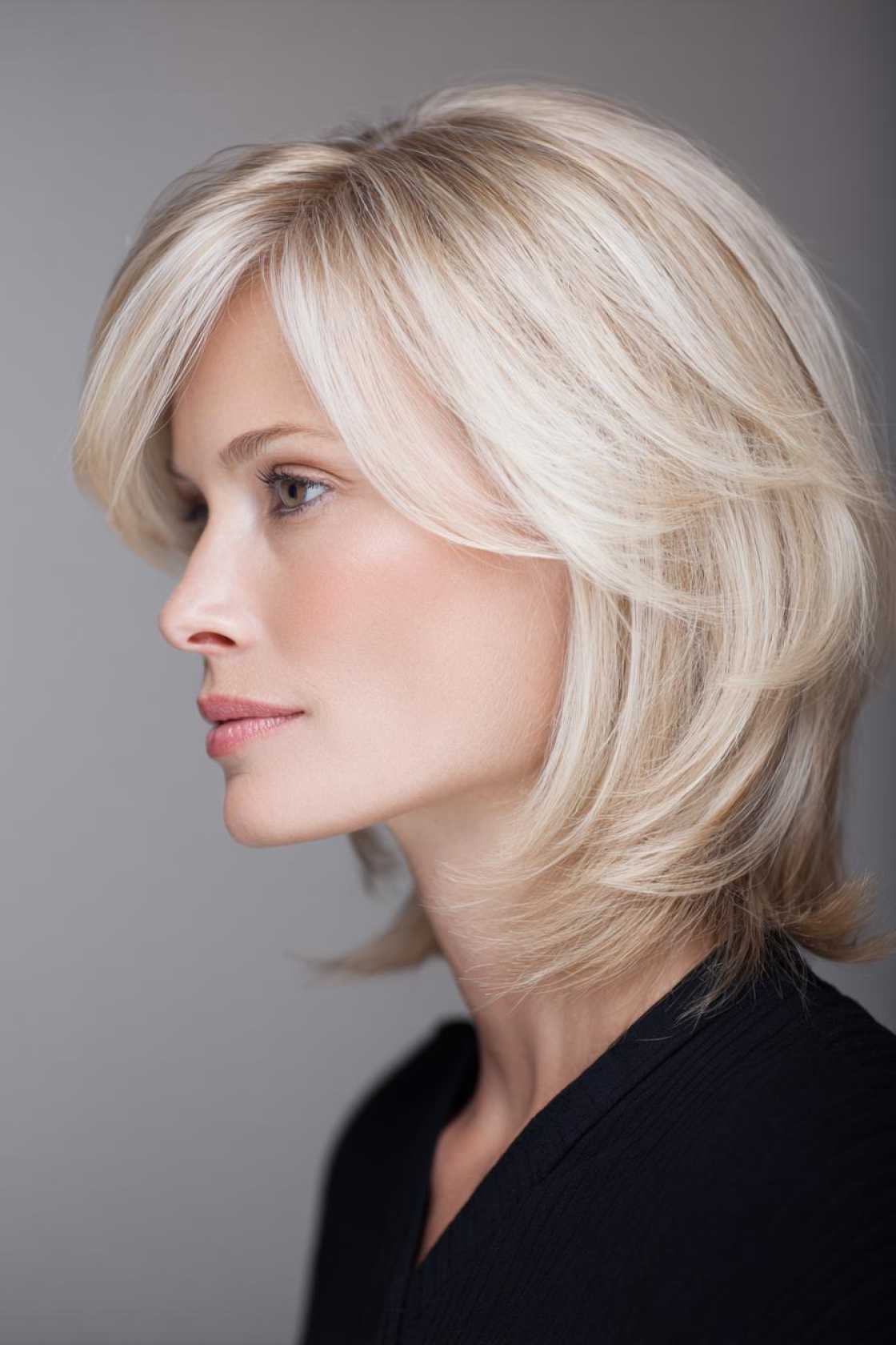 Refresh Your Look After 40: 25+ Stunning Medium Length Hairstyle Inspirations. - 4. Mid-Length with Internal Layers