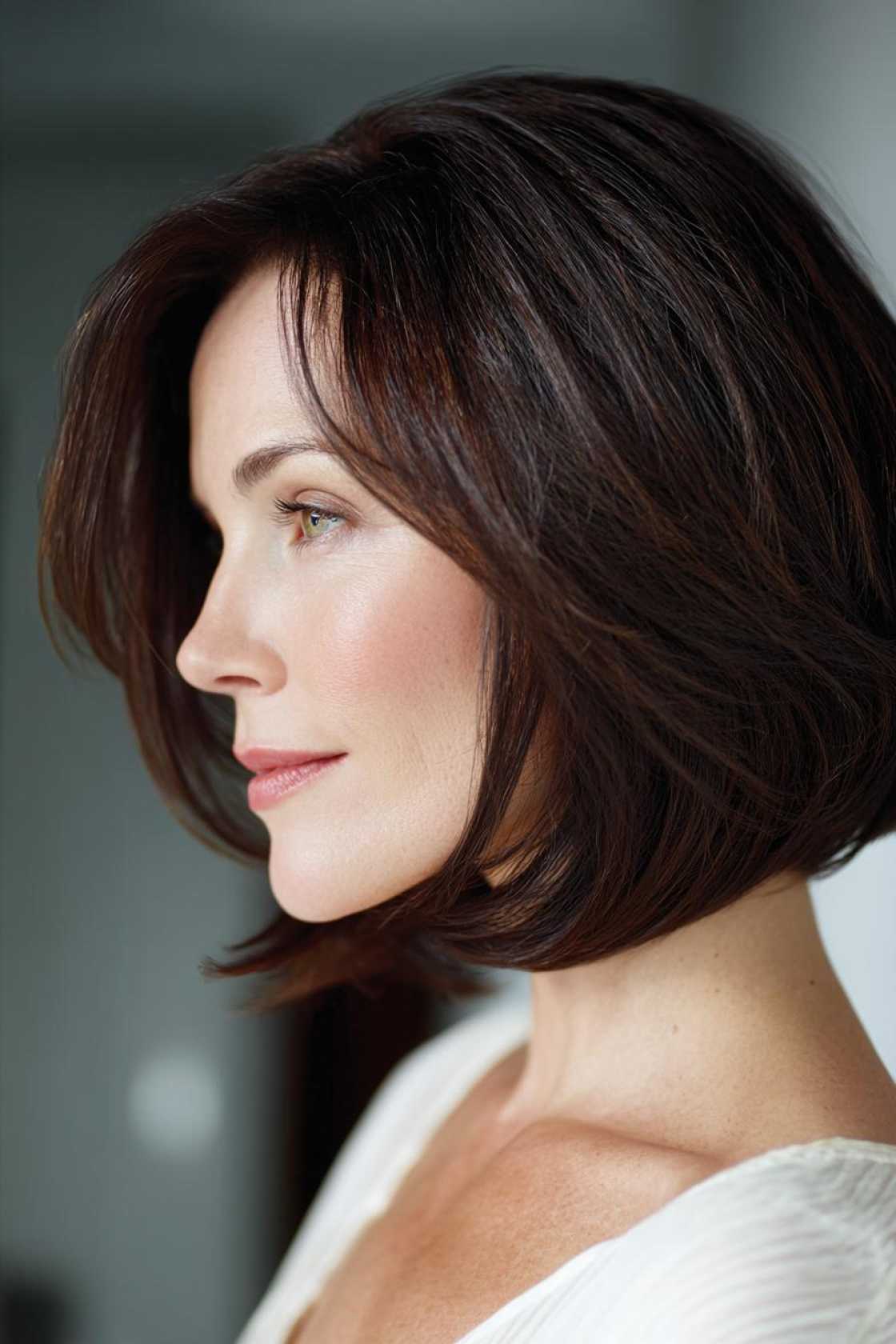 Refresh Your Look After 40: 25+ Stunning Medium Length Hairstyle Inspirations. - 19. The A-Line Lob
