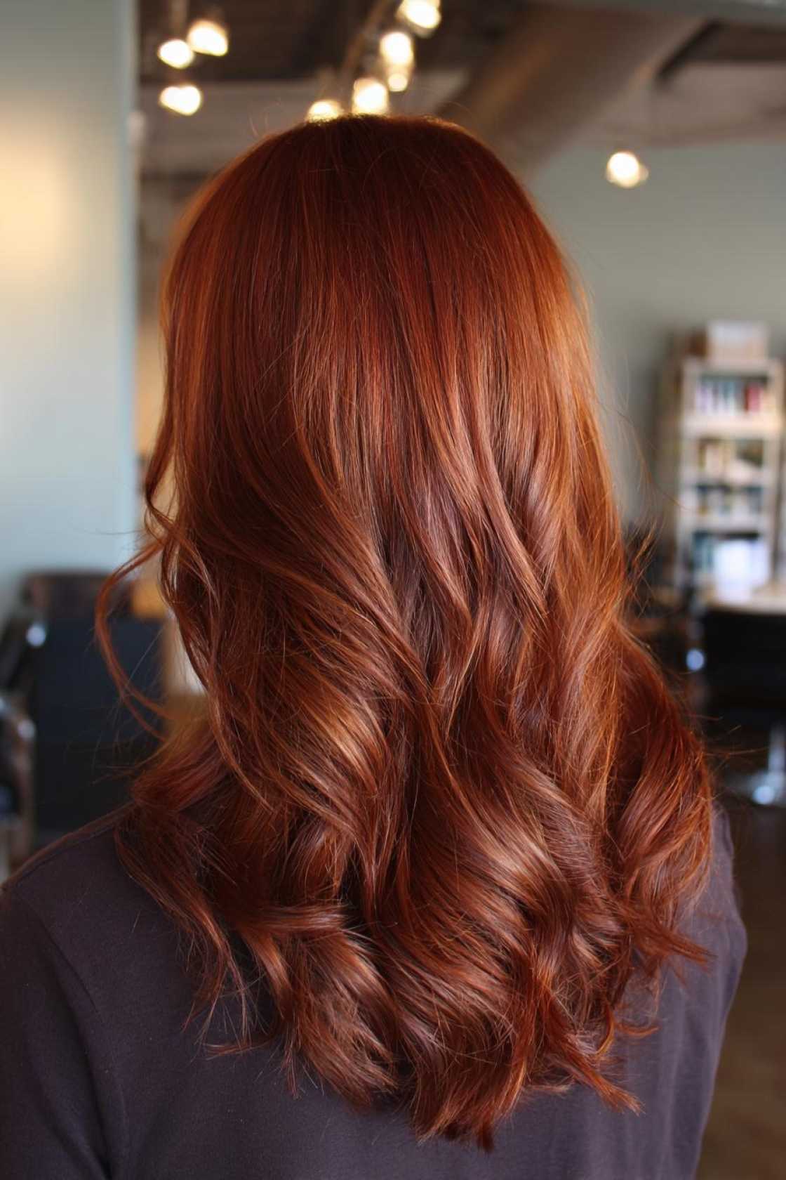 Sweeten Your Style: 15+ Irresistible Strawberry Hair Color Ideas (From Light to Deep!). - 16. Deep Auburn Strawberry