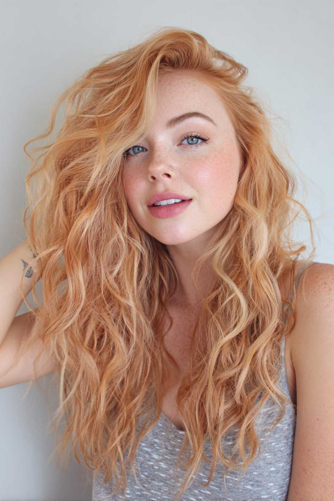 Sweeten Your Style: 15+ Irresistible Strawberry Hair Color Ideas (From Light to Deep!). - 12. Peachy Strawberry Blonde