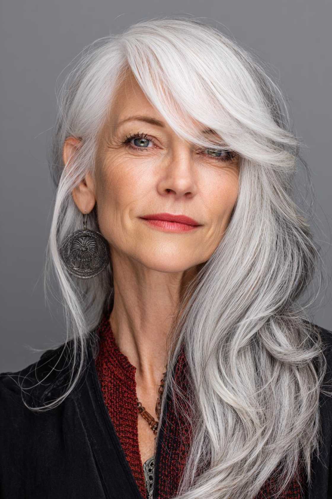 The 2025 Edit: 20+ Chic & Modern Long Haircuts for Women Over 50 (and Beyond!). - 11. The Asymmetrical Long Cut