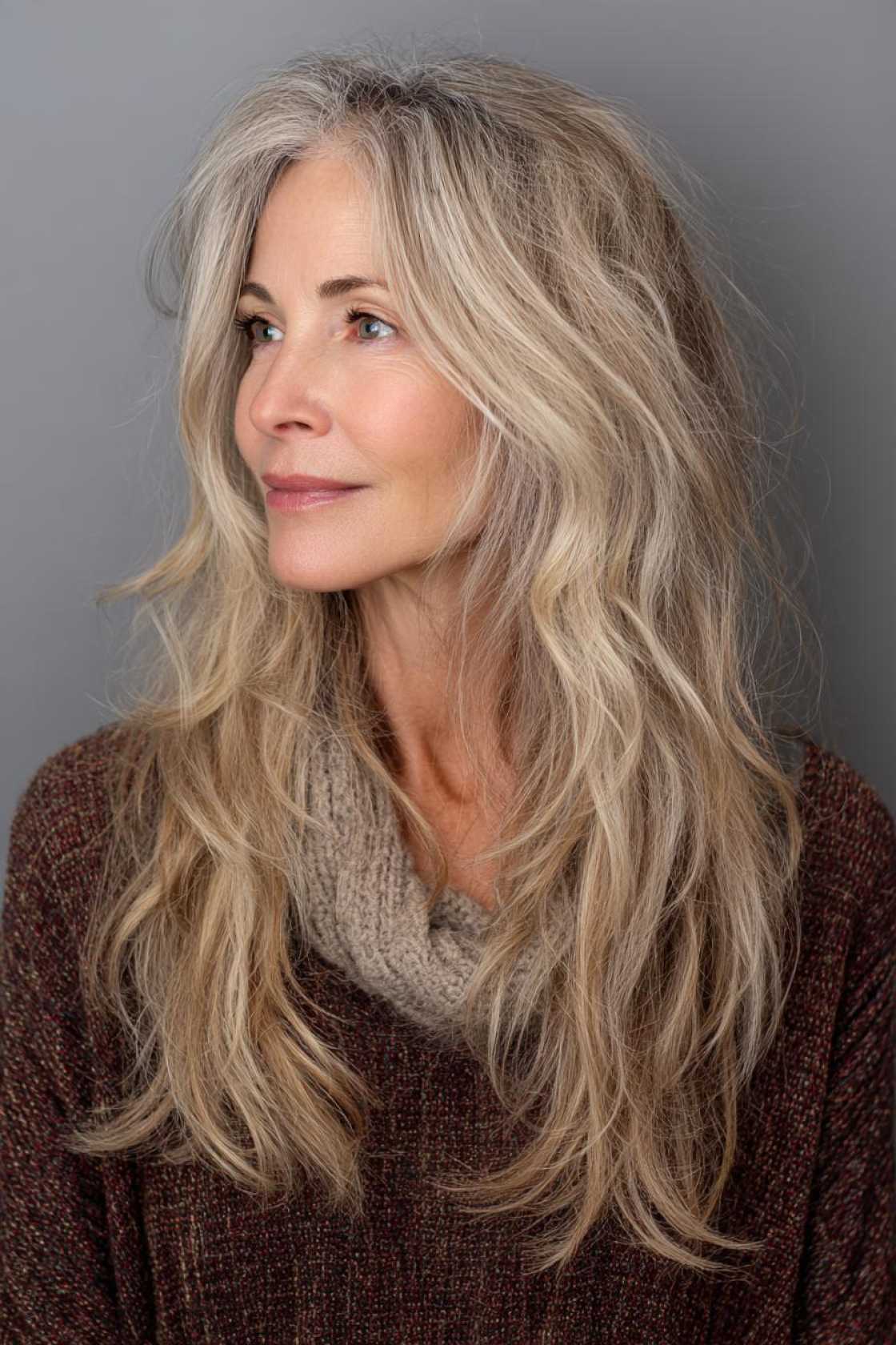The 2025 Edit: 20+ Chic & Modern Long Haircuts for Women Over 50 (and Beyond!). - 8. The Textured Long Layers