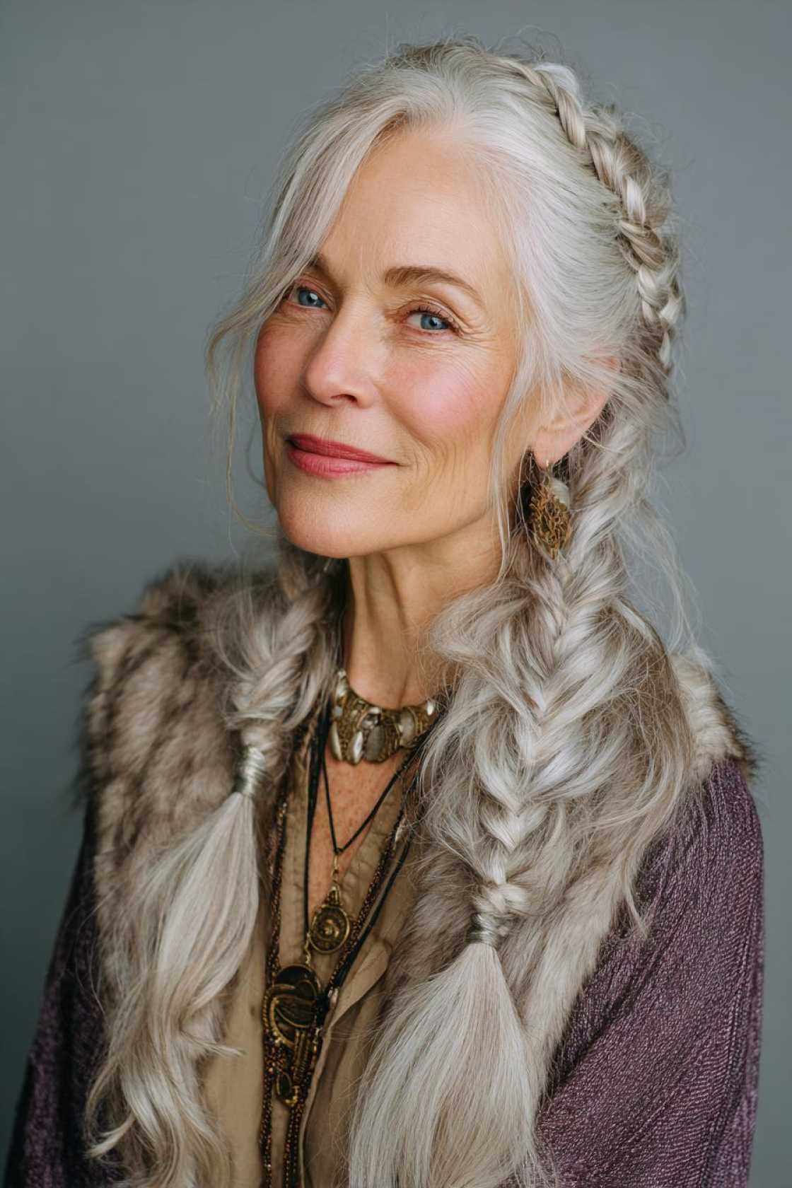 The 2025 Edit: 20+ Chic & Modern Long Haircuts for Women Over 50 (and Beyond!). - 3. The Long Hair with Braids