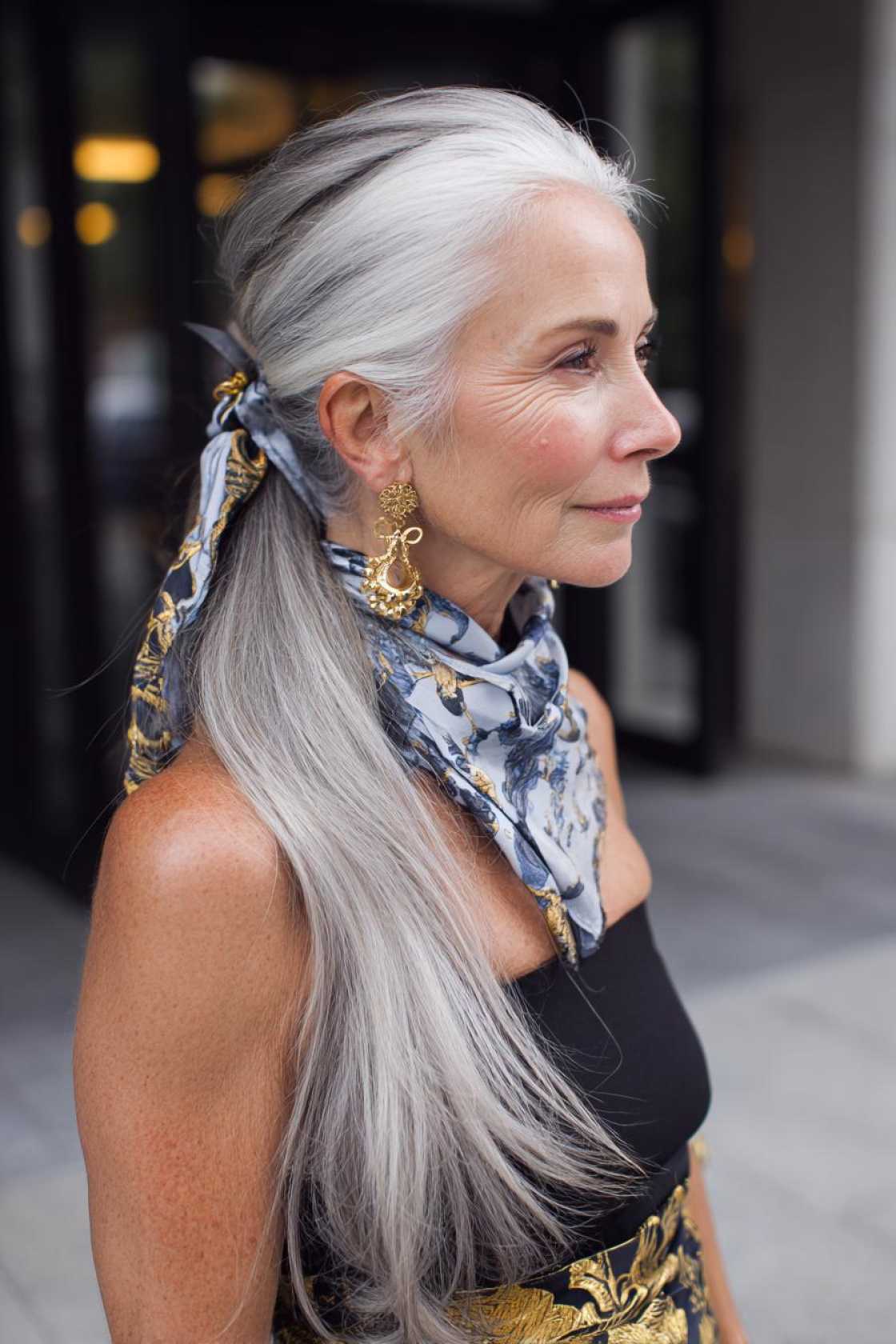 The 2025 Edit: 20+ Chic & Modern Long Haircuts for Women Over 50 (and Beyond!). - 2. The Long Hair with Hair Accessories