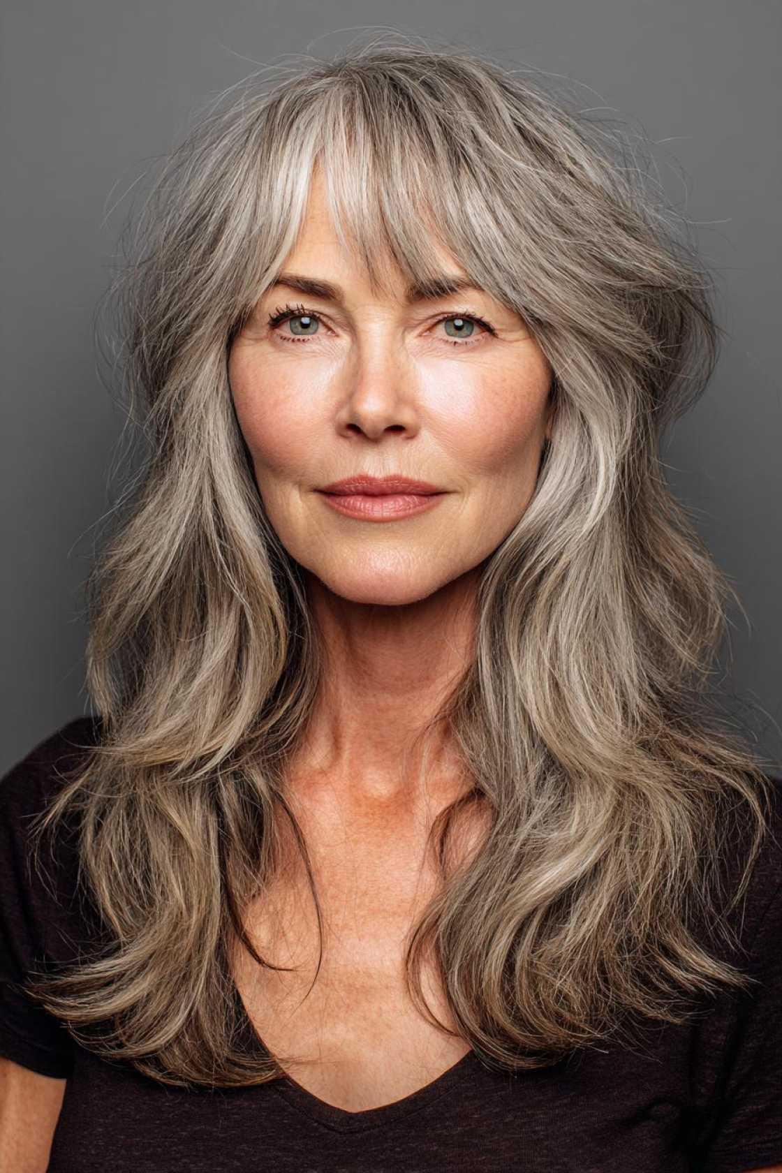 The 2025 Edit: 20+ Chic & Modern Long Haircuts for Women Over 50 (and Beyond!). - 19. The Modern Shag