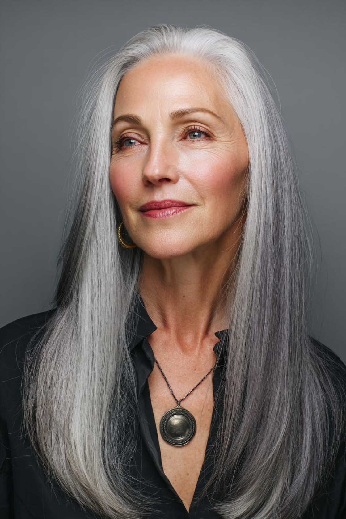 The 2025 Edit: 20+ Chic & Modern Long Haircuts for Women Over 50 (and Beyond!). - 16. The Sleek and Straight Cut