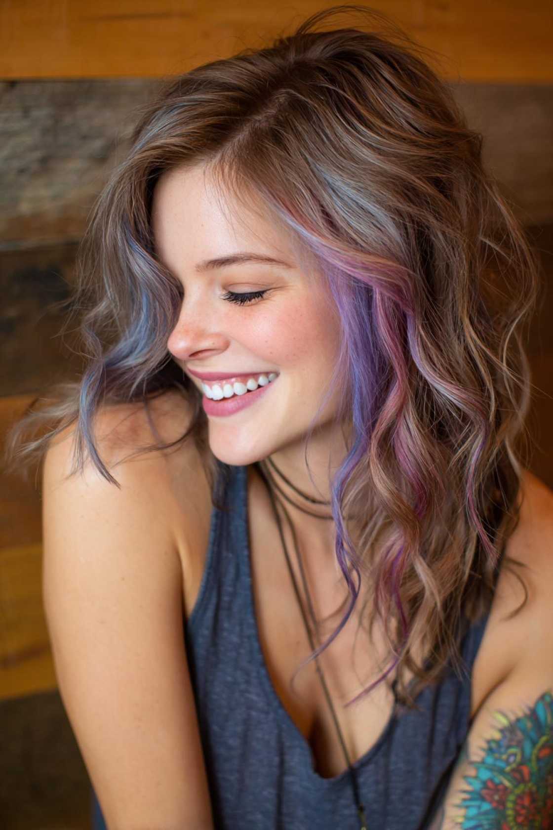 Thinking Peekaboo? 18+ Reasons to Try This Playful Hidden Hair Color. - 4. Boosting Confidence