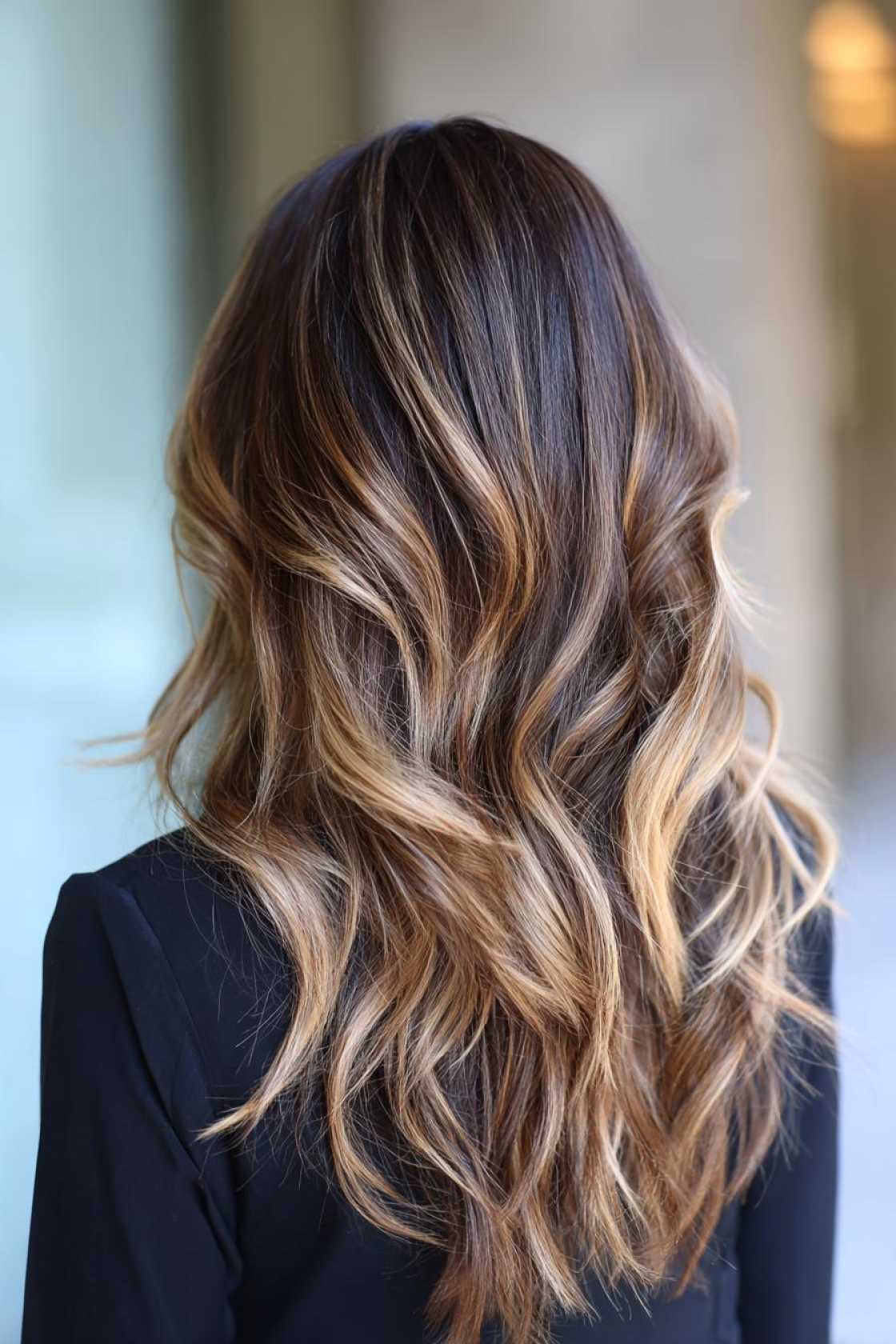 Unlock Sun-Kissed Depth: 15+ Dark Caramel & Honey Balayage Looks for Brunettes. - 16. Subtle Honey Ribbons