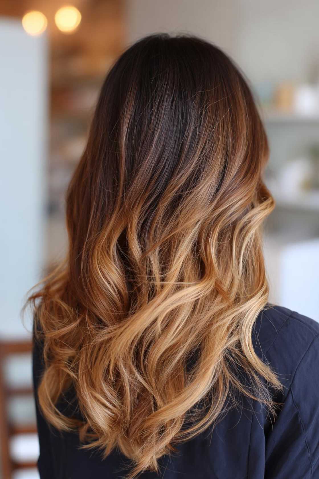 Unlock Sun-Kissed Depth: 15+ Dark Caramel & Honey Balayage Looks for Brunettes. - 5. Caramel and Honey Ombre Balayage