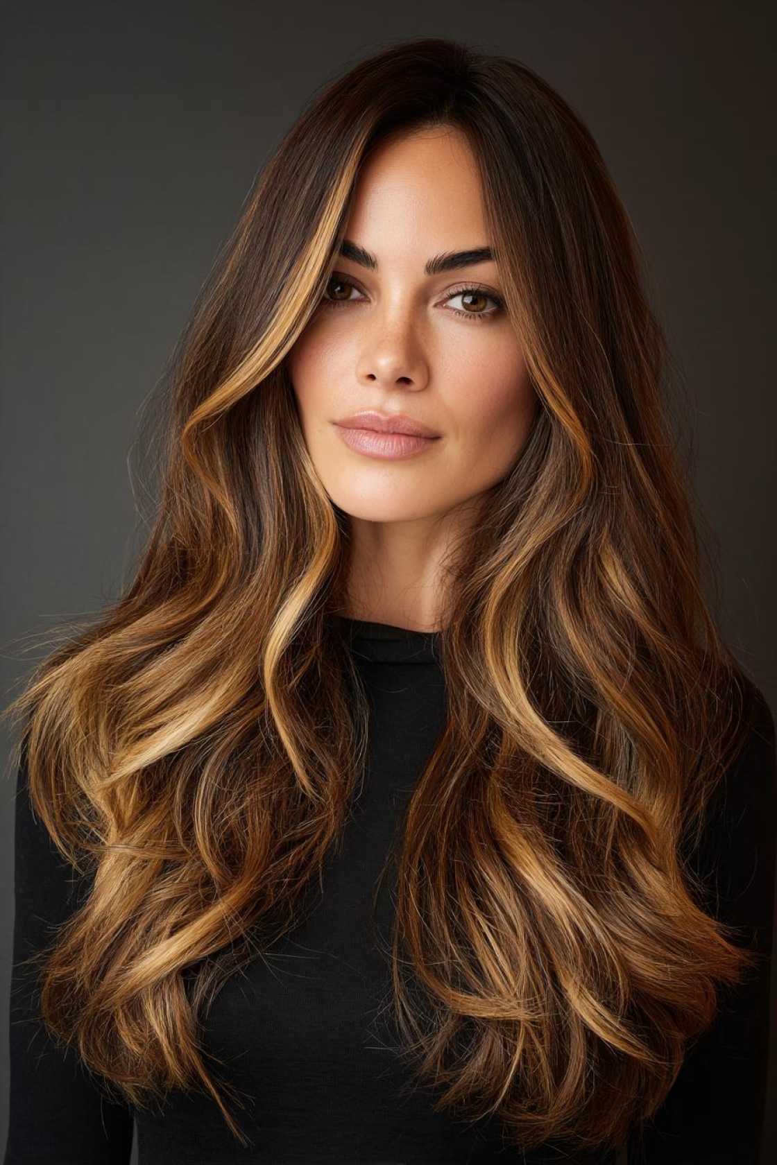 Unlock Sun-Kissed Depth: 15+ Dark Caramel & Honey Balayage Looks for Brunettes. - 13. Honey Money Piece