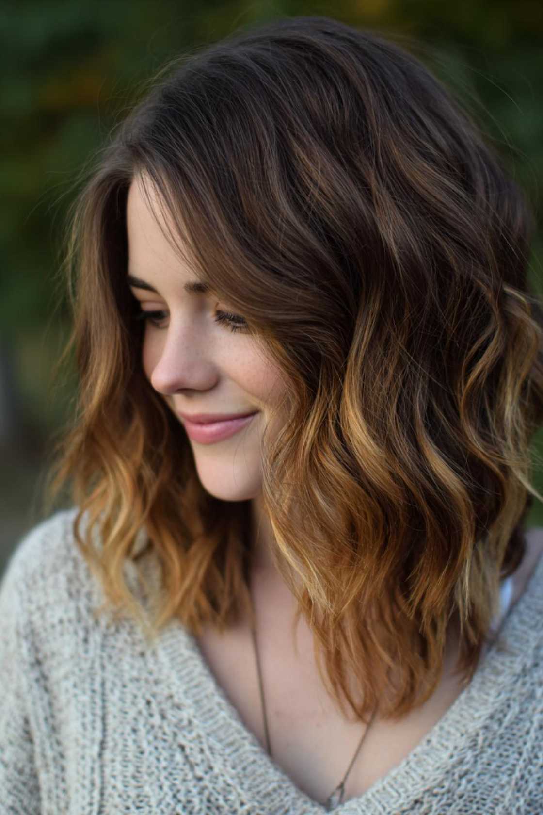 Unlock Sun-Kissed Depth: 15+ Dark Caramel & Honey Balayage Looks for Brunettes. - 10. Honey and Caramel Mid-Length Balayag