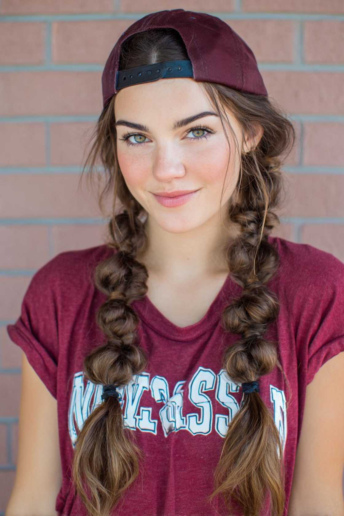 Your Go-To Guide for Game Day Glam: 12+ Baseball Hat Hairstyles That Always Win. - 7. Bubble Braid