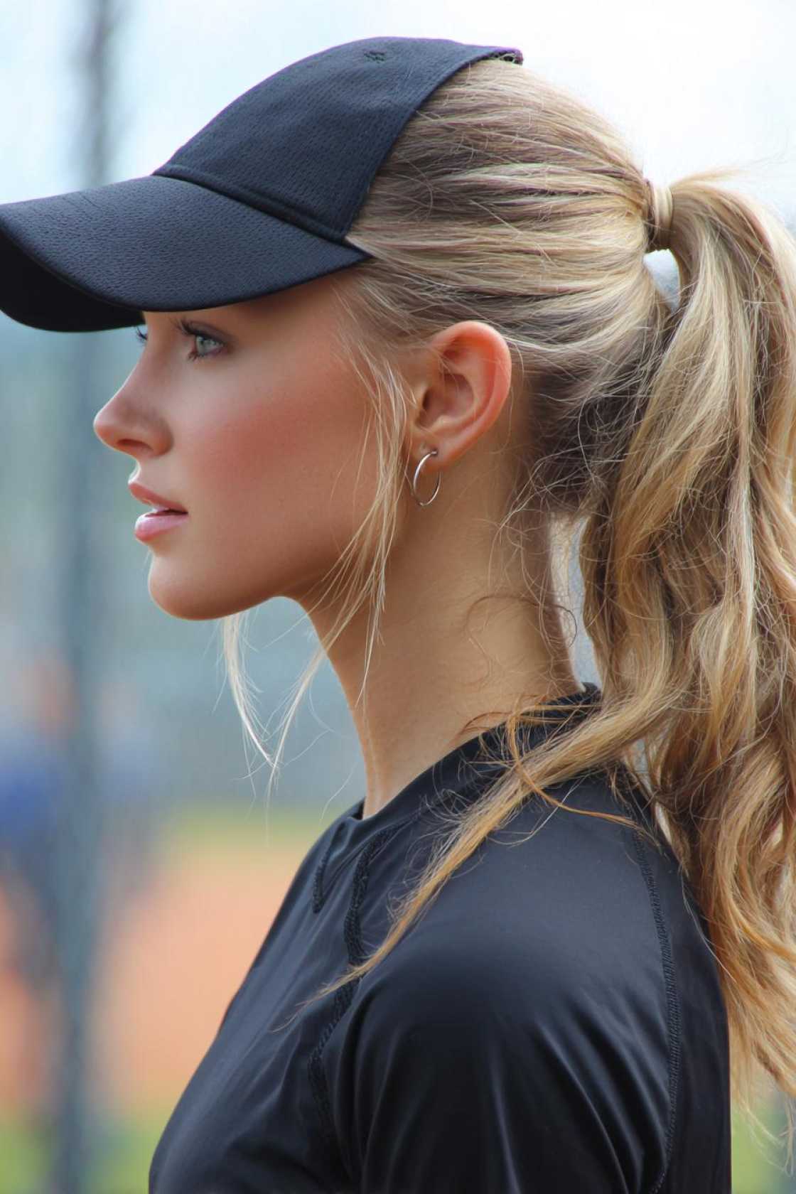 Your Go-To Guide for Game Day Glam: 12+ Baseball Hat Hairstyles That Always Win. - 5. High Ponytail