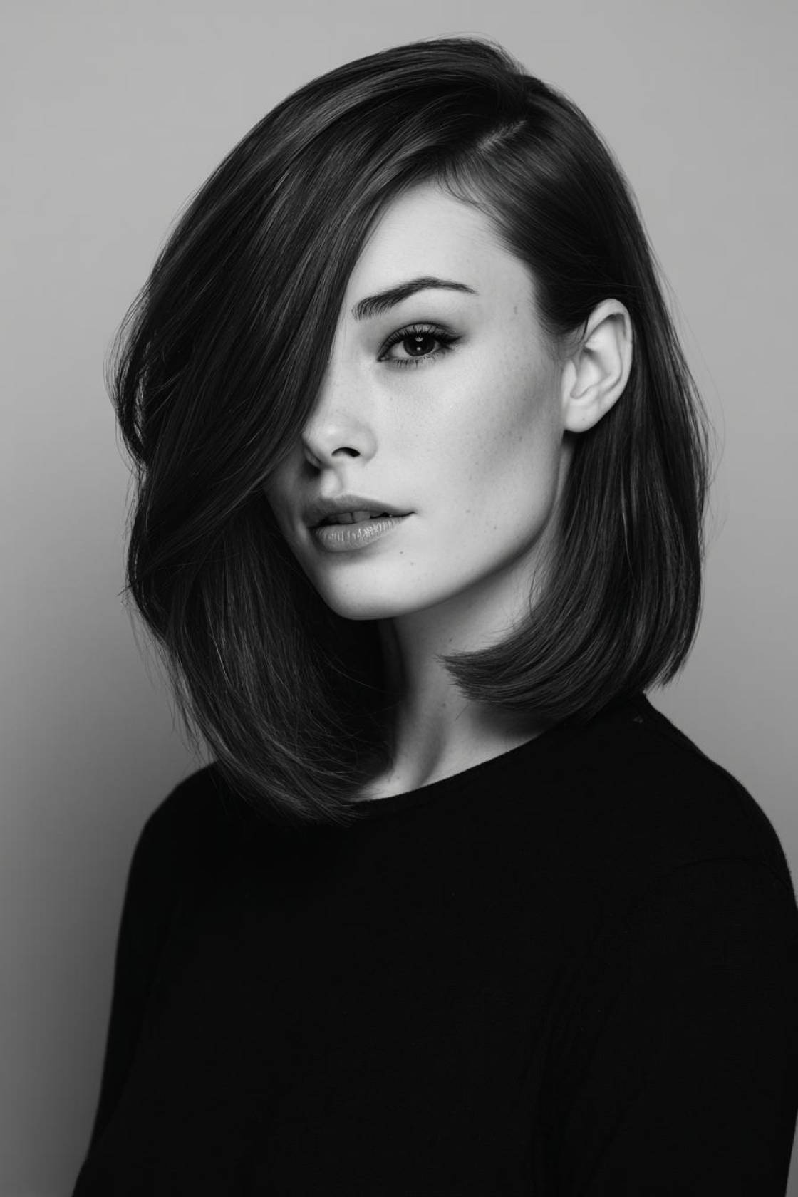 Your Spring 2025 Hair Refresh: 20+ Chic Medium-Length Cut Ideas to Inspire. - 8. Mid-Length Cut with a Deep Side Part