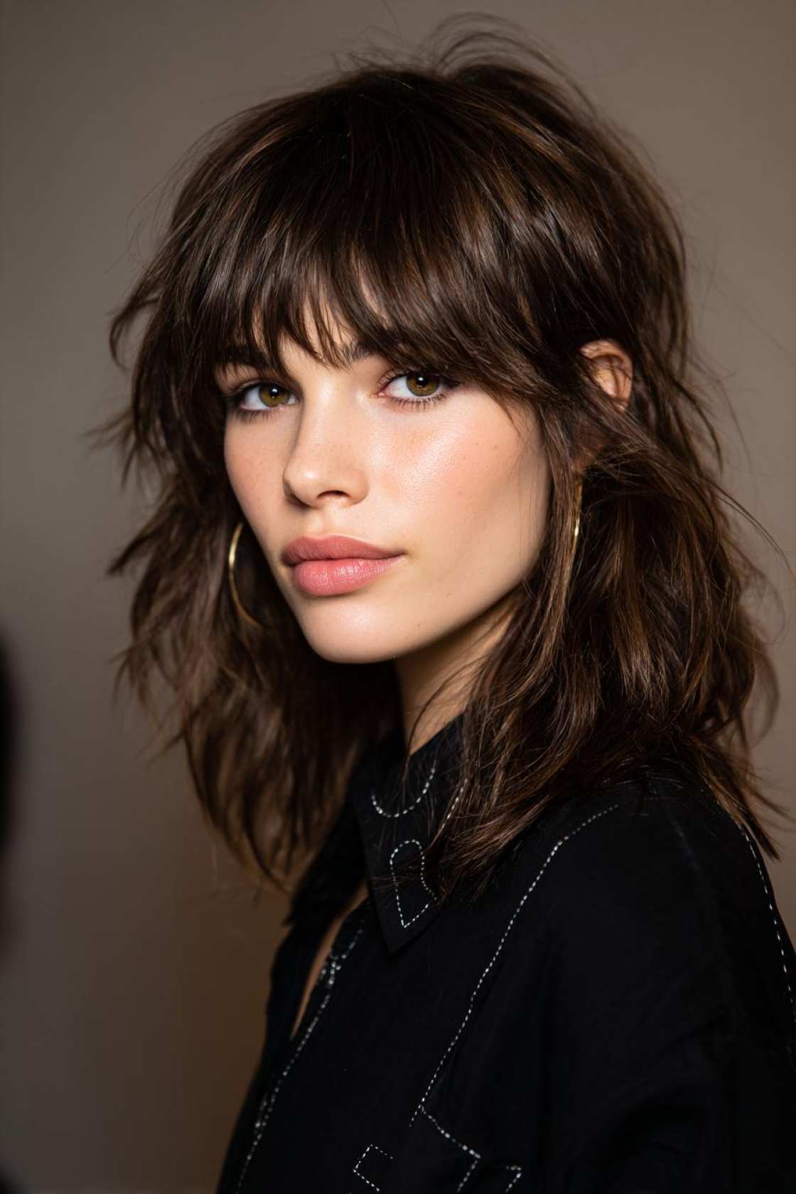 Your Spring 2025 Hair Refresh: 20+ Chic Medium-Length Cut Ideas to Inspire. - 19. Shag with Curtain Bangs