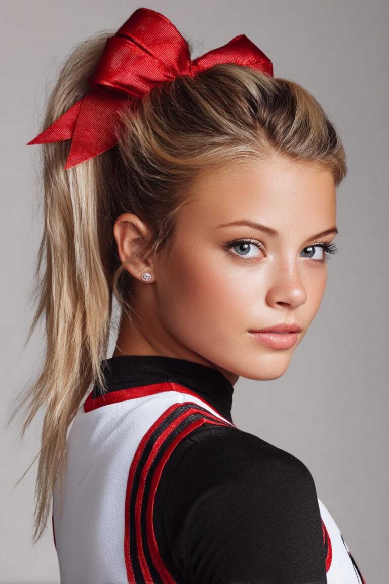 The Bow is the Star: 15+ Cheer Hairstyles Designed to Perfectly Showcase Your Bow. The Bow is the Star: 15+ Cheer Hairstyles Designed to Perfectly Showcase Your Bow.