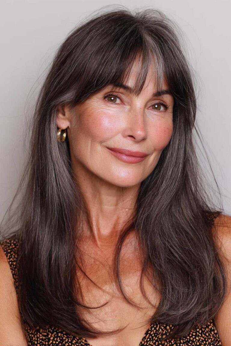 Age-Defying Elegance: 12+ Hairstyles with Bangs Perfect for Women Over 50