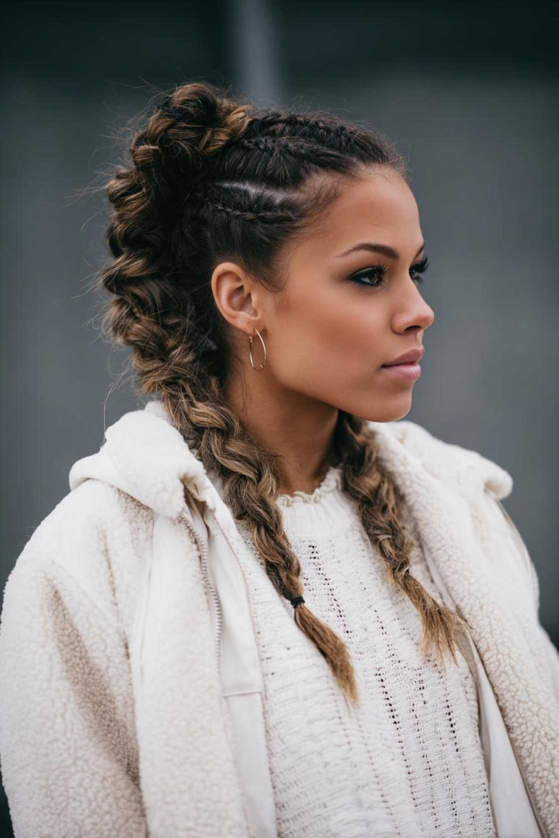 From Beanie-Proof Braids to Sleek Buns: 13+ Winter Hair Ideas to Try - 3. The Double Dutch Braids