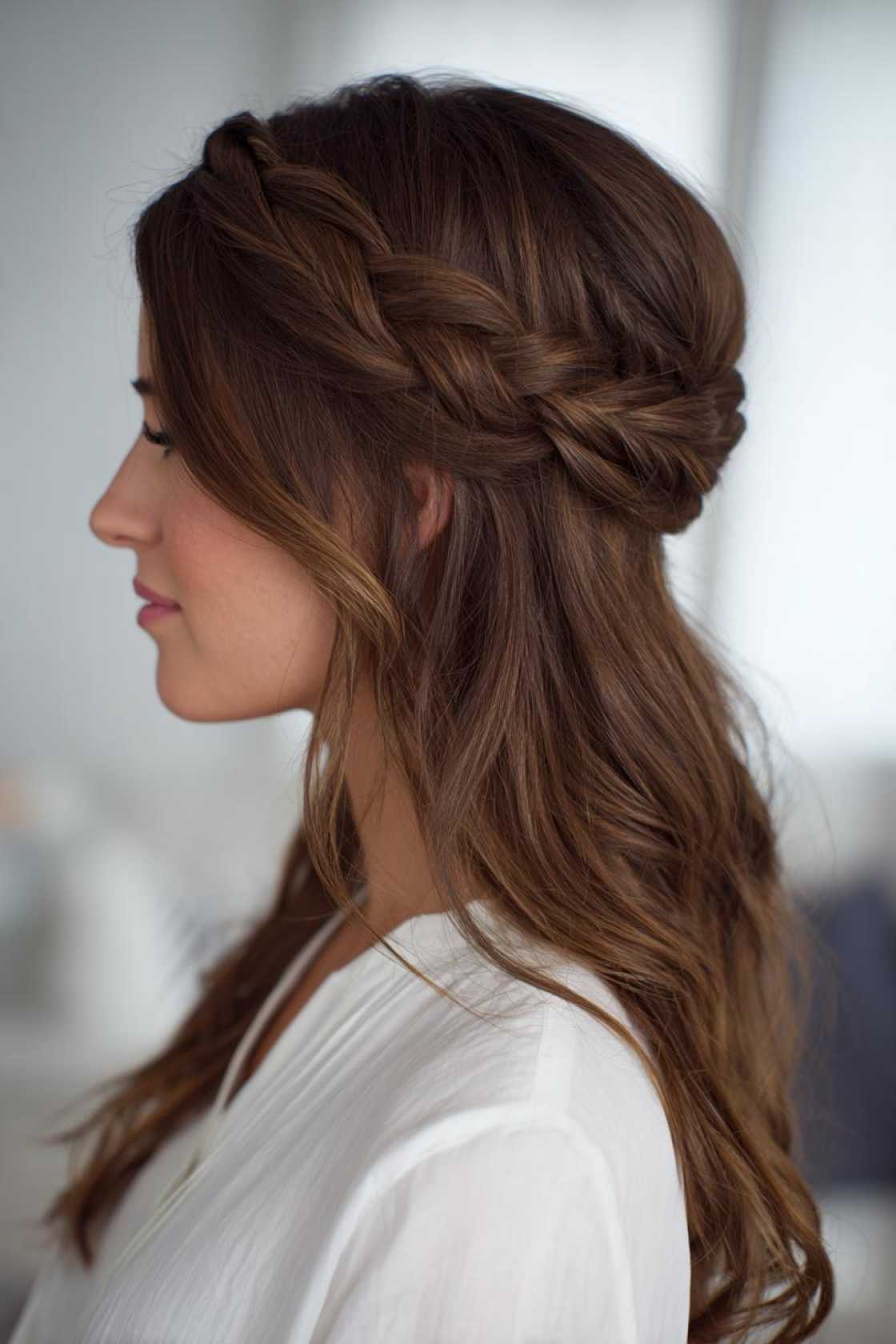 From Beanie-Proof Braids to Sleek Buns: 13+ Winter Hair Ideas to Try - 10. The Braided Crown/Headband