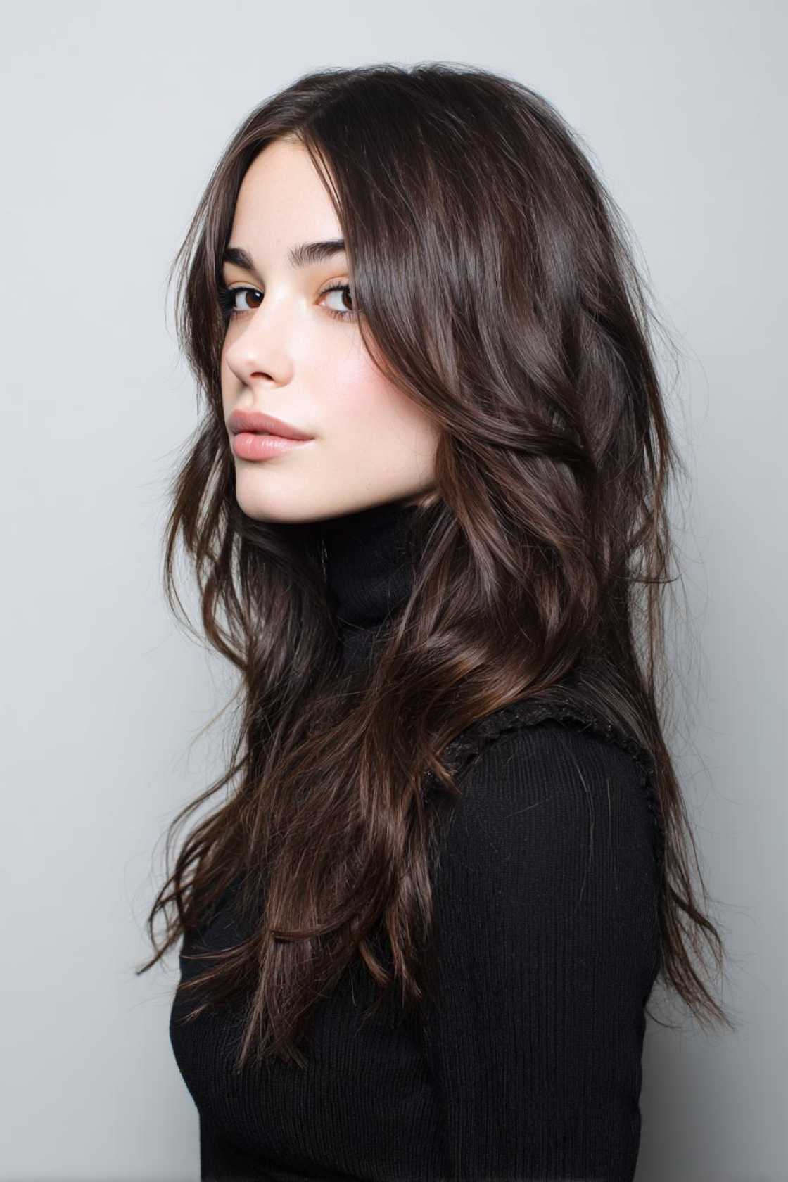 From Beanie-Proof Braids to Sleek Buns: 13+ Winter Hair Ideas to Try - 9. The Half-Up, Half-Down with a Twist