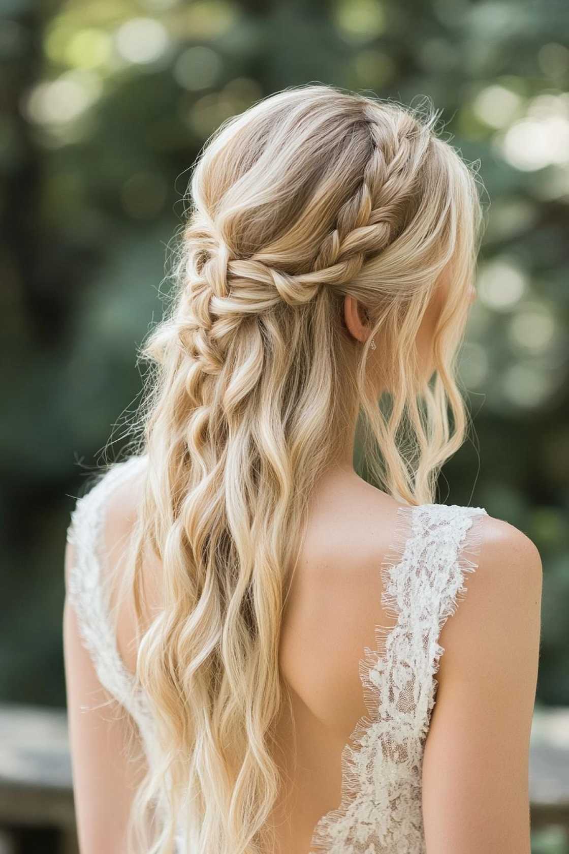 12+ Romantic Fall Updos Perfect for Weddings and Special Occasions 2025 - Romantic Fall Updo #5: Waterfall Braid U