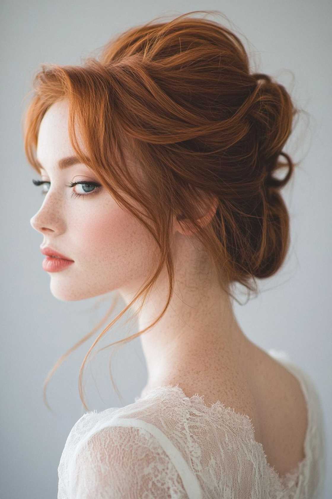 12+ Romantic Fall Updos Perfect for Weddings and Special Occasions 2025 - Romantic Fall Updo #7: Sock Bun with a V