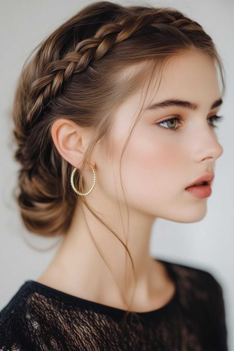 Beyond Ordinary Braids: 12+ Crown Braid Hair Ideas with Minimal Hoops for Any Occasion