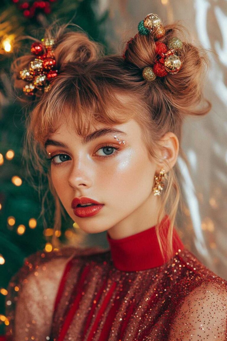 From Twisted Buns to Loose Curls: 13+ Christmas Hair Ideas Perfect for Parties