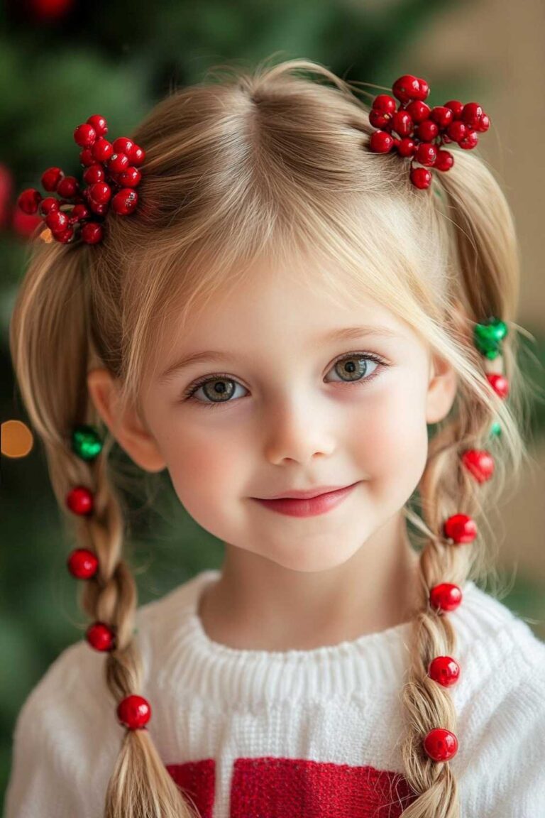 Holiday Magic: 12+ Christmas Hairstyles for Kids That Bring Cheer and Sparkle Holiday Magic: 12+ Christmas Hairstyles for Kids That Bring Cheer and Sparkle