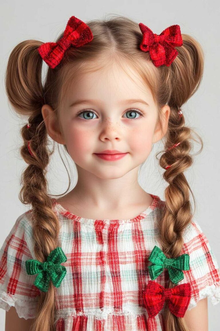 Holiday Ready: 12+ Easy Christmas Hairstyles for Kids You Can Recreate in Minutes