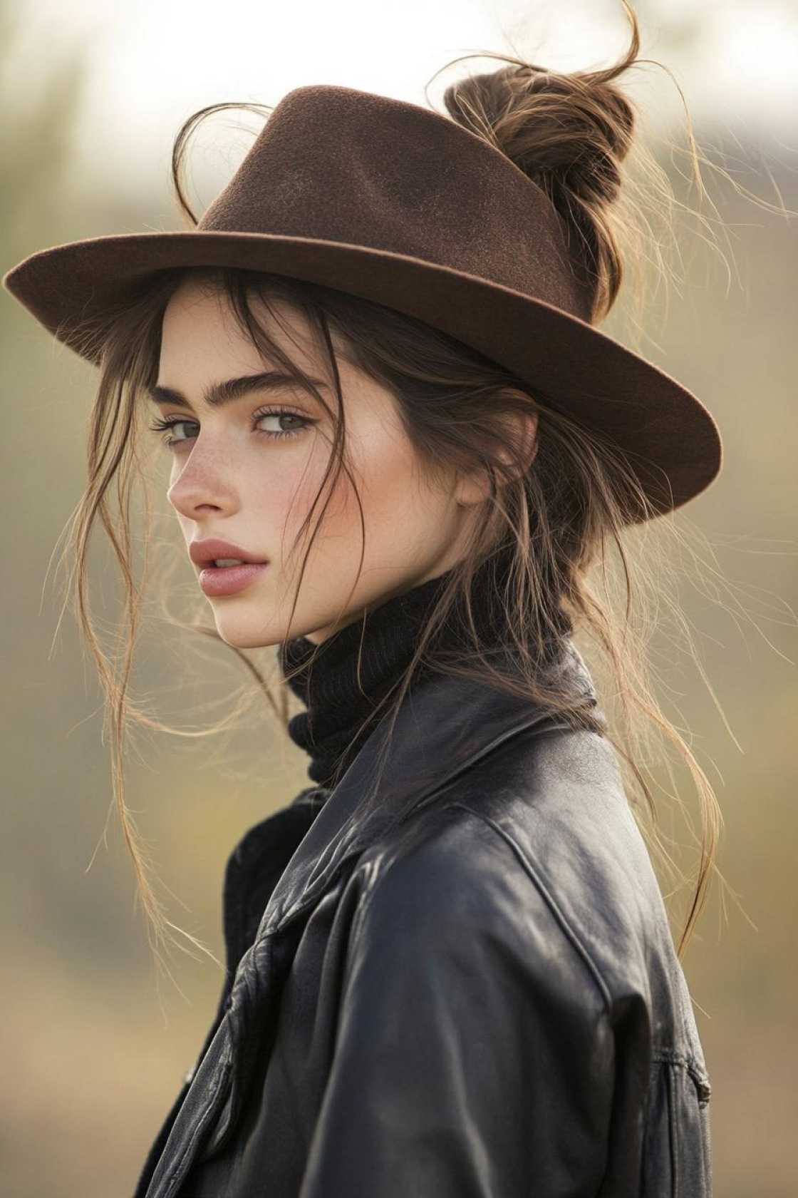 Rodeo Ready: 12+ Cowgirl Hairstyles That Blend Country Charm with Modern Style - 11. The Messy Bun with a Twist