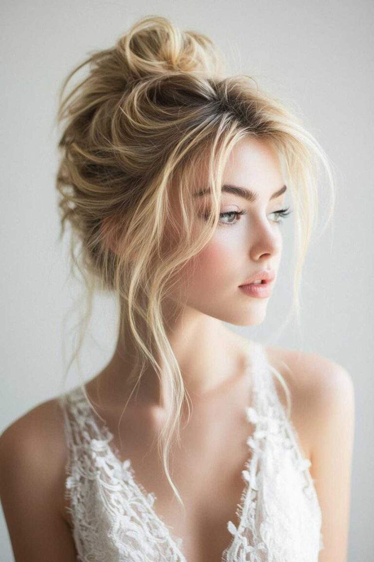 13+ Messy Bun Wedding Hairstyles for Soft Romantic Bridal Moments 13+ Messy Bun Wedding Hairstyles for Soft Romantic Bridal Moments