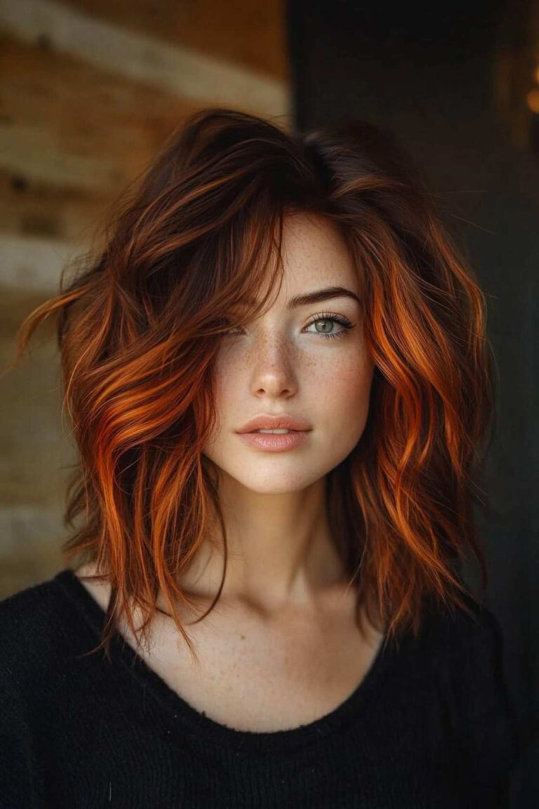 12+ Face-Framing Copper Highlights Bringing Warm Glow and Radiant Brightness
