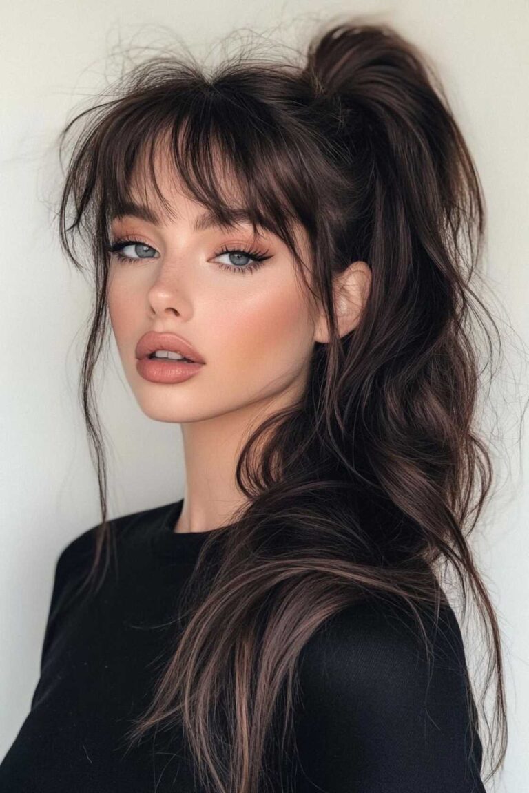 13+ High Ponytail Styles with Face-Framing Pieces for Soft Feminine Shape