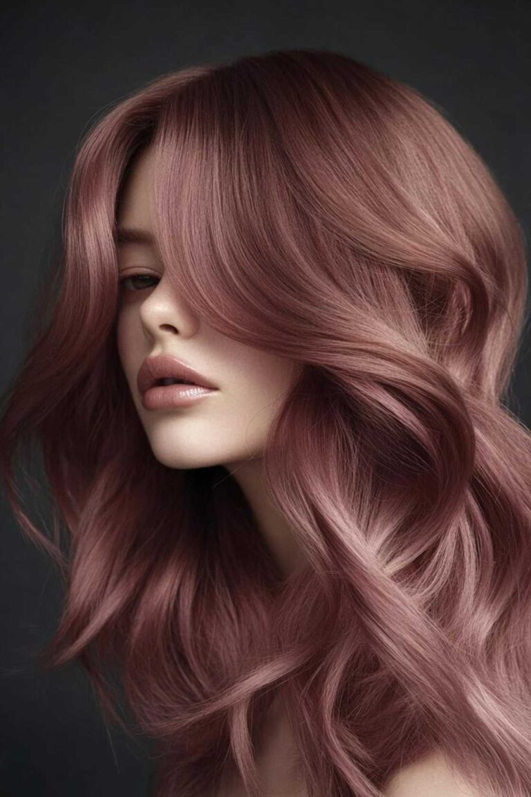 13+ Muted Rose Brown Hair Colors Blending Soft Pink and Brunette Elegance