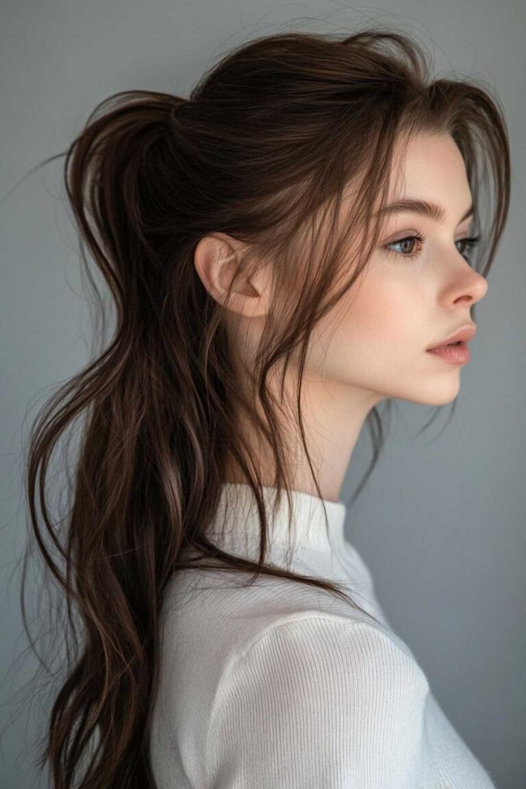 13+ Textured Ponytail Hairstyles with Loose Pieces for Effortless Style 13+ Textured Ponytail Hairstyles with Loose Pieces for Effortless Style