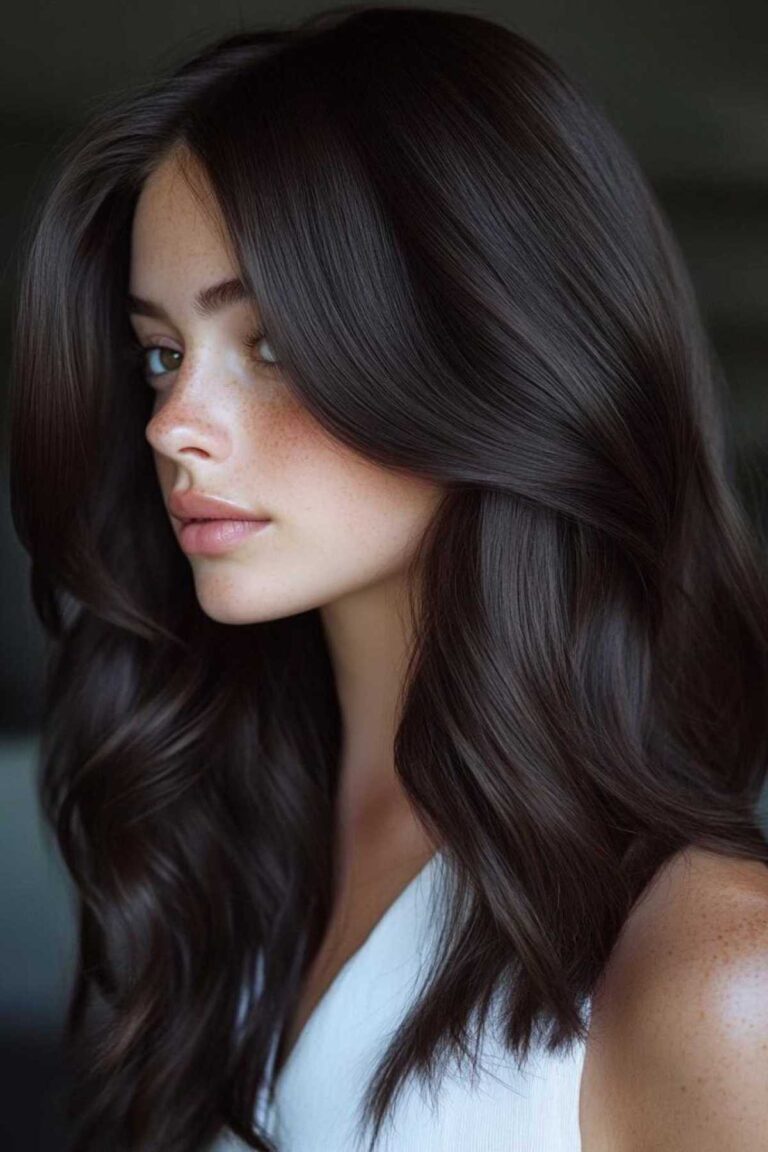 12+ Dark Espresso Hair Colors with High-Gloss Glass Finish