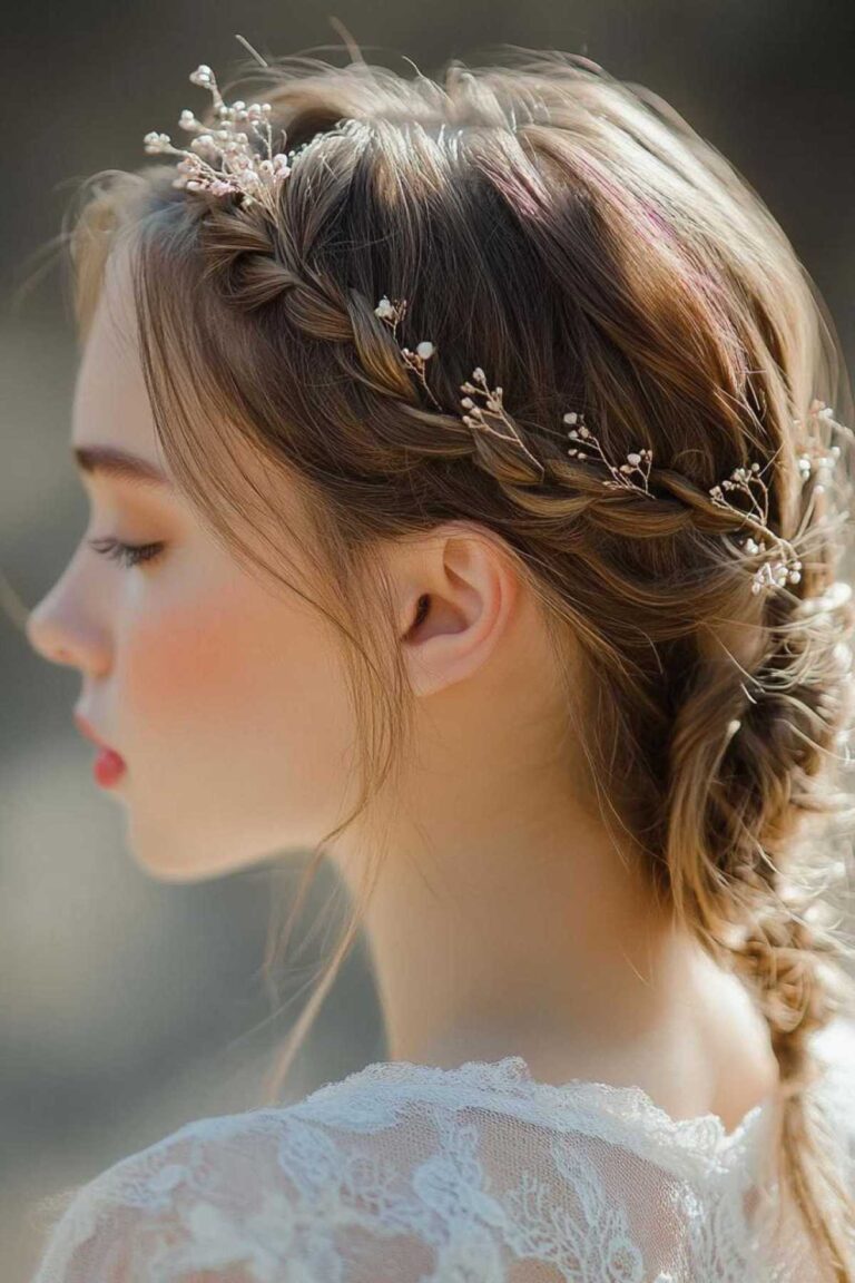 13+ Braided Crown Hairstyles with Modern Loose Structure
