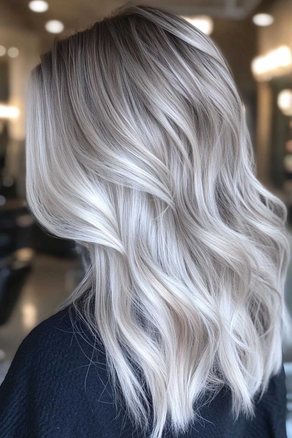 12+ Balayage for Grey Hair That Blends Silver Tones Naturally - 3. Dove Grey Balayage for Soft, Elegant 