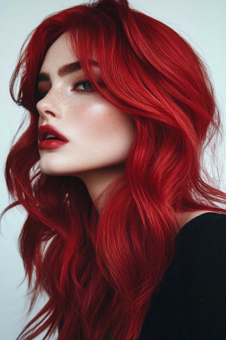 12+ Cherry Red Hair Color Ideas for Bold Statement Lovers