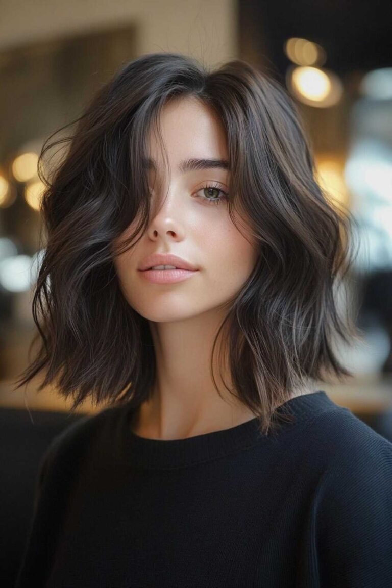 13+ Lob Haircuts with Light Texture and Modern Proportions