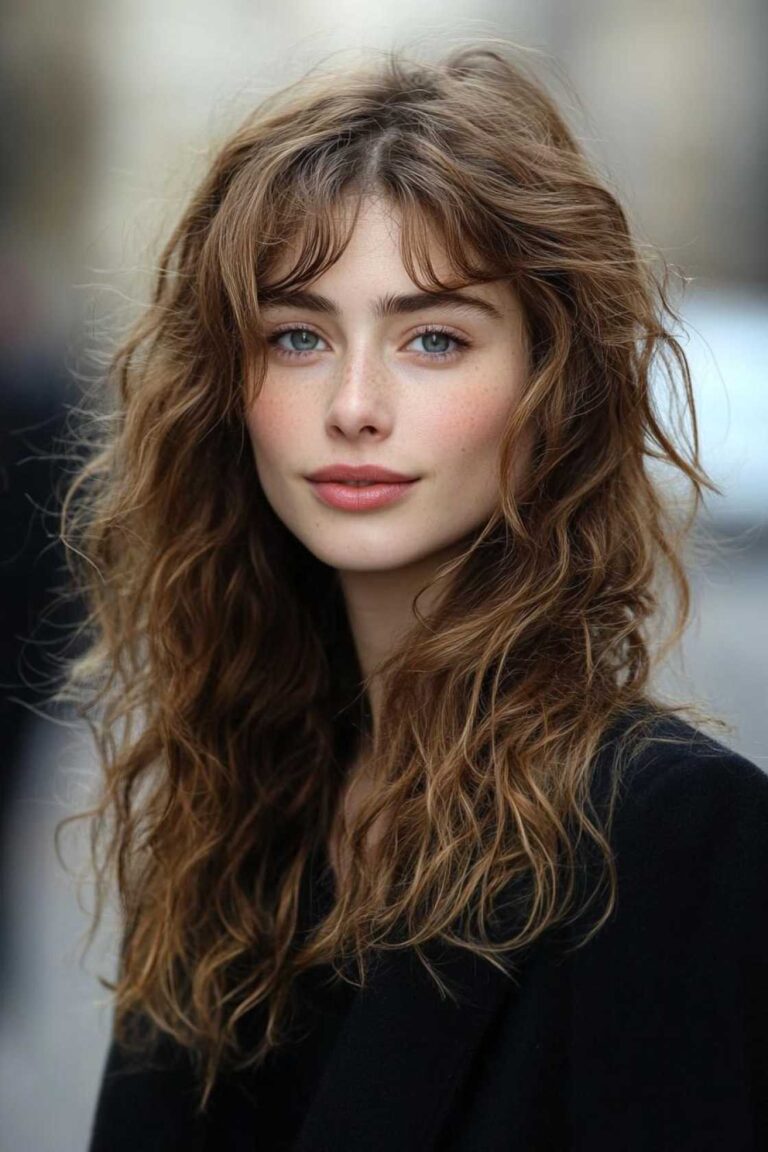 14+ French-Girl Wavy Hairstyles with Natural Air-Dried Texture