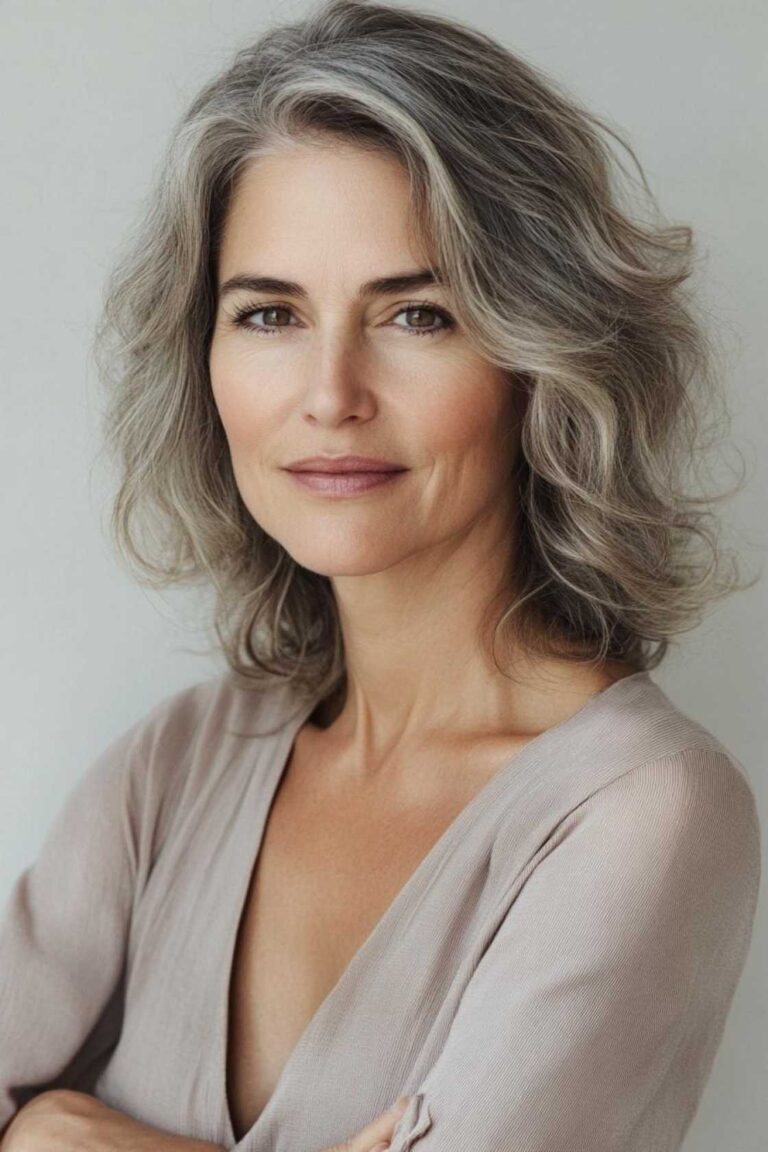 12+ Medium-Length Haircuts That Flatter Women Over 50 with Soft Balance