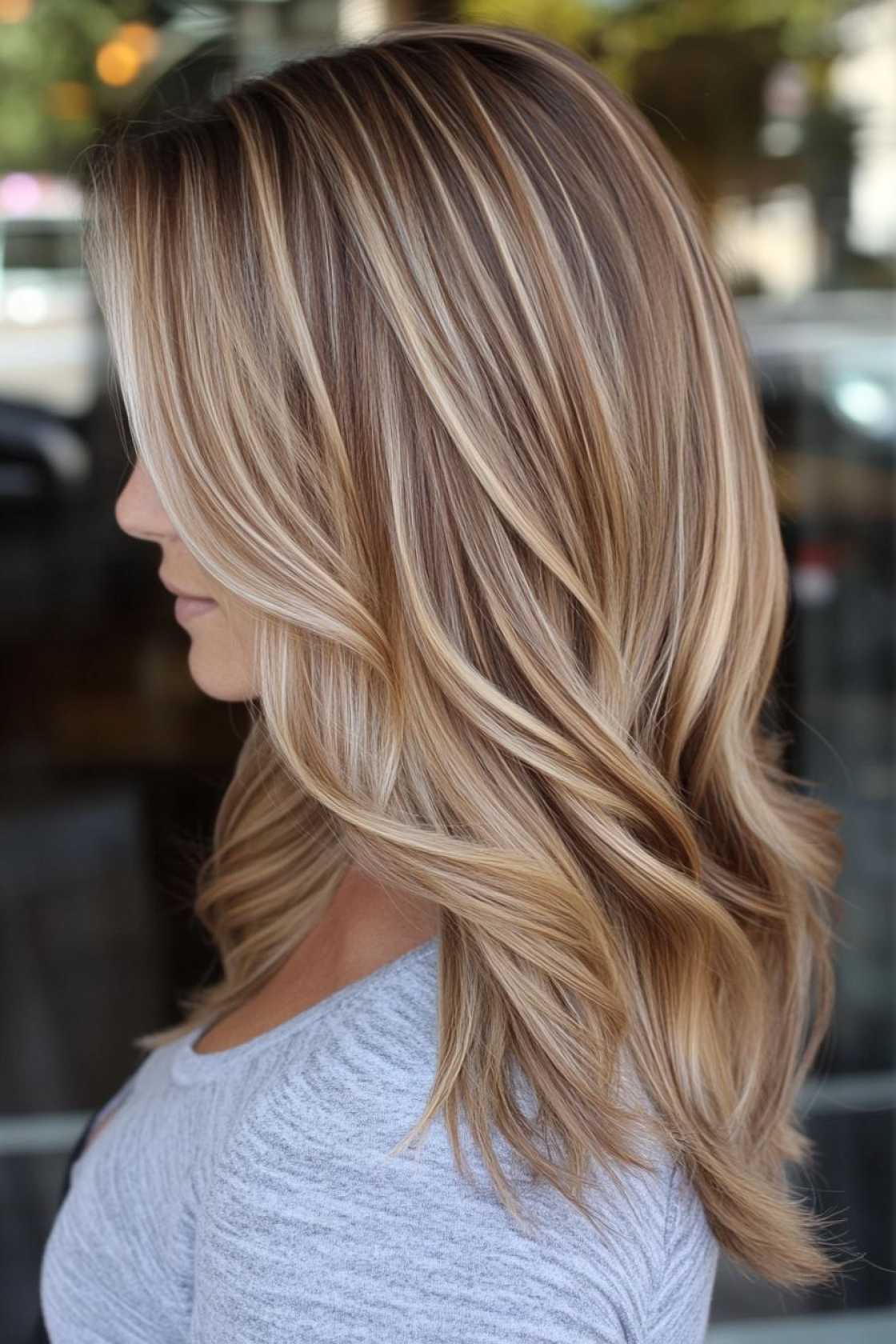 13+ Caramel Brown Blonde Highlight Ideas That Add Warm Dimension and Shine - 2. Ashy Caramel Blonde Blend