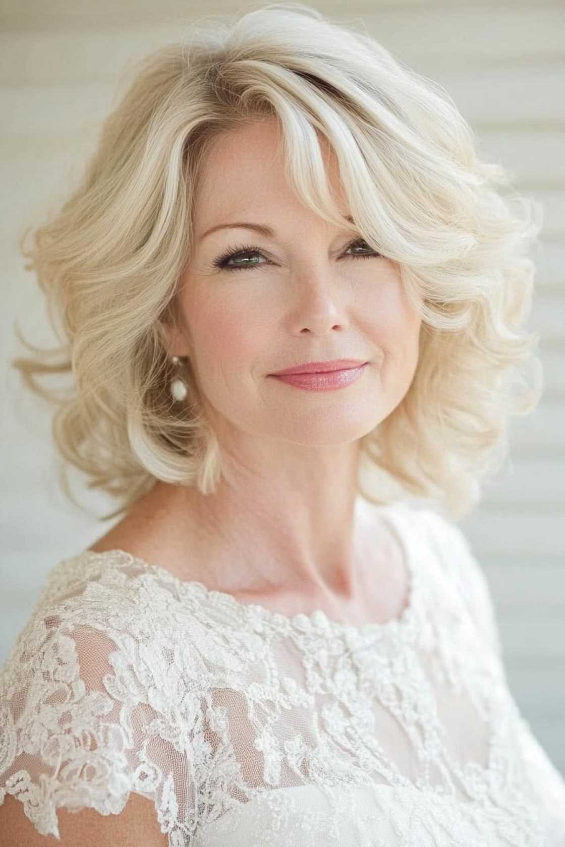 13+ Mother of the Bride Hairstyles That Feel Elegant Timeless and Modern - Effortless Waves for a Romantic Vibe
